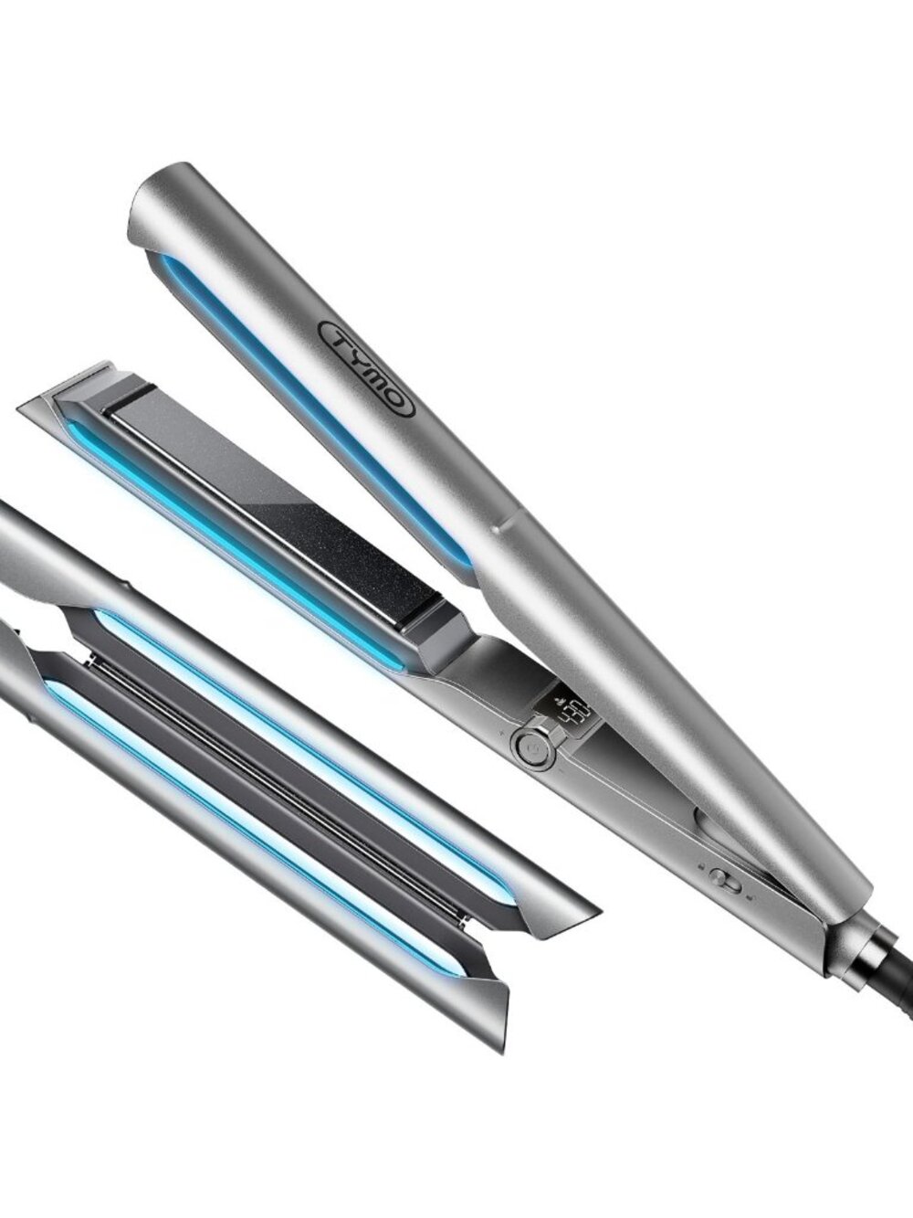 2-in-1 Hair Straightener & Curler, 1" Ceramic Plates, Fast Styling, Less Damage